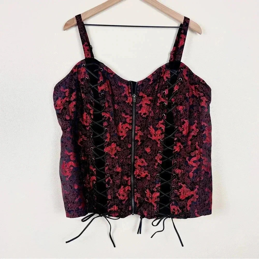 TRIPP Black and Red Corset Tan
